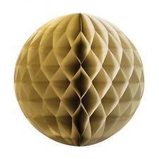 Decorative Gold Honeycomb Ball 8''