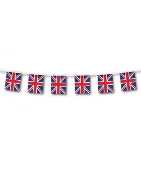 Great Britain Small Plastic Flag Bunting 3m 
