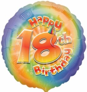 Happy 18th Birthday Circle Foil Balloon