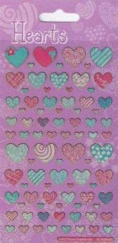 Hearts Re-usable Stickers