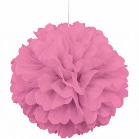 Hot Pink Paper Puff Ball Hanging Party Decoration