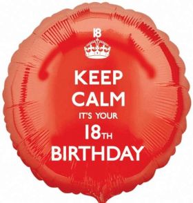 Keep Calm It's Your 18th Birthday 17" Foil Balloon