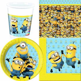 Lovely Minions Party Tableware Pack for 8