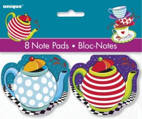 Mad Hatter Tea Party Notepads pk8