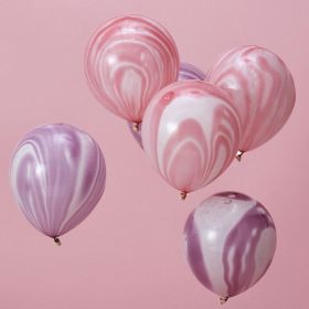 Iridescent Party ''Make A Wish'' Pink & Purple Balloons, pk10