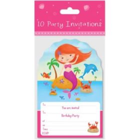 Mermaid Party Invitations pk10
