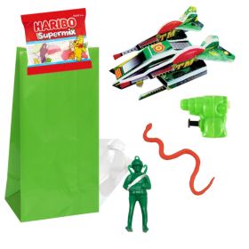 Filled Army Themed Party Bags