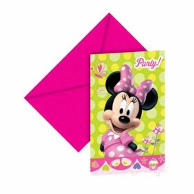 Minnie Mouse Bow-Tique Party Invites pk6
