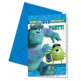 Monsters University Party Invites & Envelopes 6pk