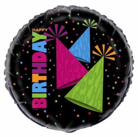 80's Neon PartyBirthday Foil Balloon 18" 45.7cm