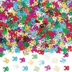 30th Birthday Multi-coloured Metallic Confetti