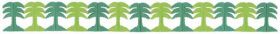 Palm Tree Honeycomb Party Garland 12ft 