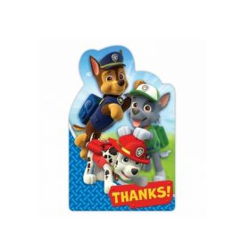 Paw Patrol Party Thank Cards
