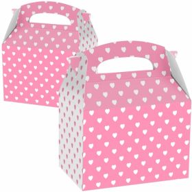 Pink and White Hearts Party Boxes