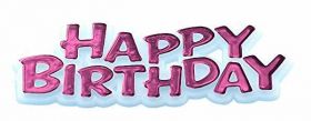 Happy Birthday Cake Topper - Pink - 7cms
