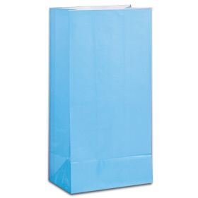Baby Blue Paper Party Bags 12pk