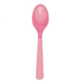 Baby Pink Plastic Spoons pk20