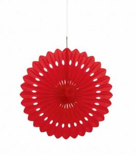 Decorative Fan Red Party Decoration 16"