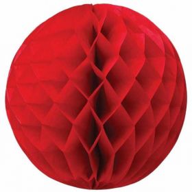 Honeycomb Red Ball Party Decoration 8"