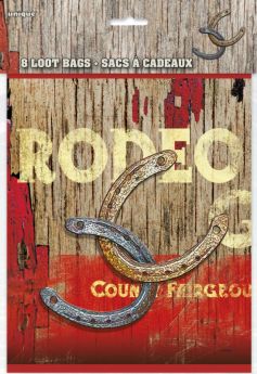 Rodeo Western Party Loot Bags 8pk
