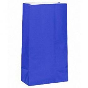 Royal Blue Paper Party Bags 12pk
