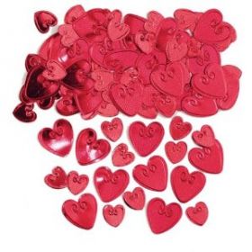 Ruby Loving Hearts Embossed Confetti 