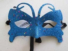Brightly Coloured Glitter Masquerade Mask