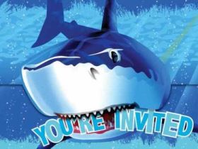 Shark Invitations
