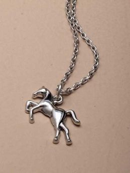 Horse Pendant Necklace 15"  