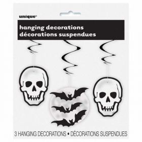 Skull and Bat Halloween Hanging Party Decoration