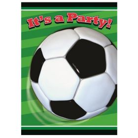 3D Soccer Party Invitations pk8