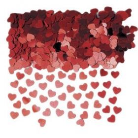 Sparkle Hearts Red Confetti
