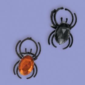 Spider Jewel Halloween Rings 12pk