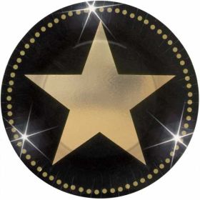 Hollywood Star Attraction Metallic Party Plates 17.8cm 8pk