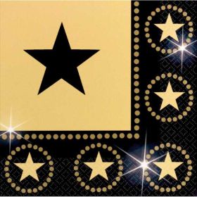 Hollywood Star Attraction Luncheon Party Napkins 16pk
