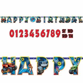 Blaze and the Monster Machines Customised Add Age Letter Banner