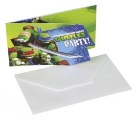 Teenage Mutant Ninja Turtles Party Invitations, pk6