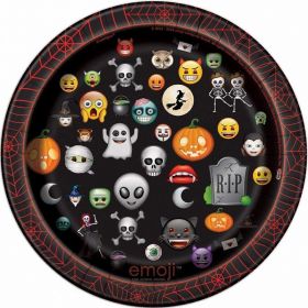Emoji Halloween Party Pltes 18cm, pk8