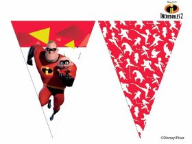 The Incredibles 2 Party Plastic Flag Banner 2.3m