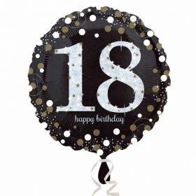 Gold Sparkling Celebration 18th Birthday Standard Foil Balloon
