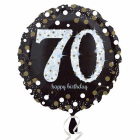 Gold Sparkling Celebration 70th Birthday Standard Foil Balloon