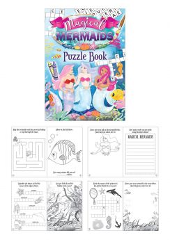 Magical mermaid puzzle book