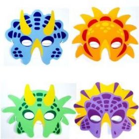 Dinosaur Masks with Elastic, pk6