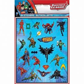 Justice League Stickers Sheet, pk4