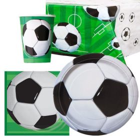 3D Soccer Party Tableware Pack for 8
