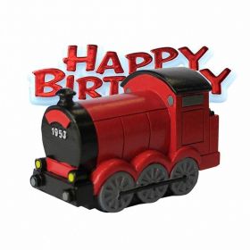 Train Resin Happy Birthday Cake Topper