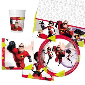 The Incredibles 2 Tableware Party Pack for 8