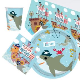 Ahoy Birthday Tableware Party Pack for 8