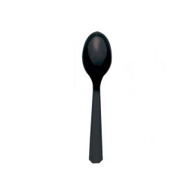 Black Plastic Spoons, pk20