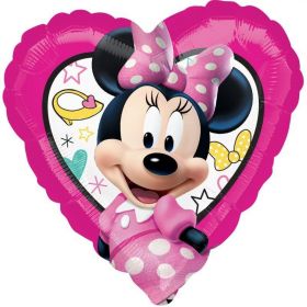 Minnie Mouse Happ Helper Heart Shape Foil Balloon 18"